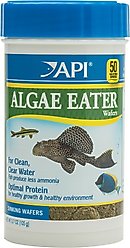 API Algae Eater Wafers Fish Food, 3.7-oz bottle