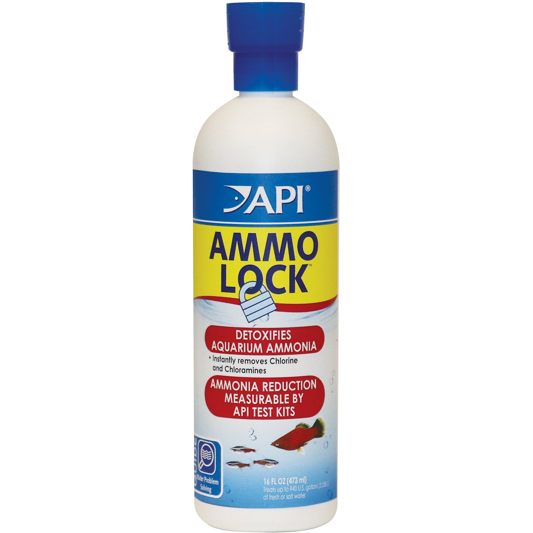 API Ammo-Lock Ammonia Detoxifier Aquarium Water Conditioner, 16-oz
