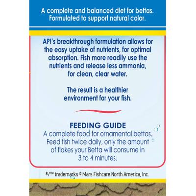 Show full view: API Betta Flakes Fish Food, 0.36-oz bottle slide 2 of 6
