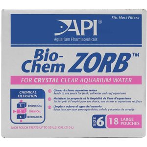 API Bio-Chem Zorb Filter Media Pouch for Crystal Clear Aquarium Water, Size 6, 18 count