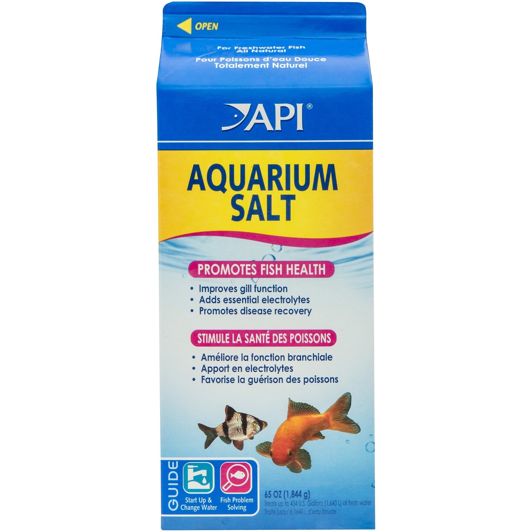 API Freshwater Aquarium Salt, 65-oz carton