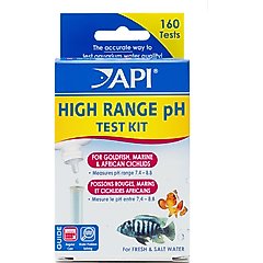API High Range pH Fresh & Salt Water Aquarium Test Kit, 160 count
