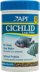 API Large Floating Pellets Cichlid Fish Food, 7.1-oz bottle