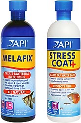 API Melafix Freshwater Fish Infection Remedy + Stress Coat Aquarium Water Conditioner