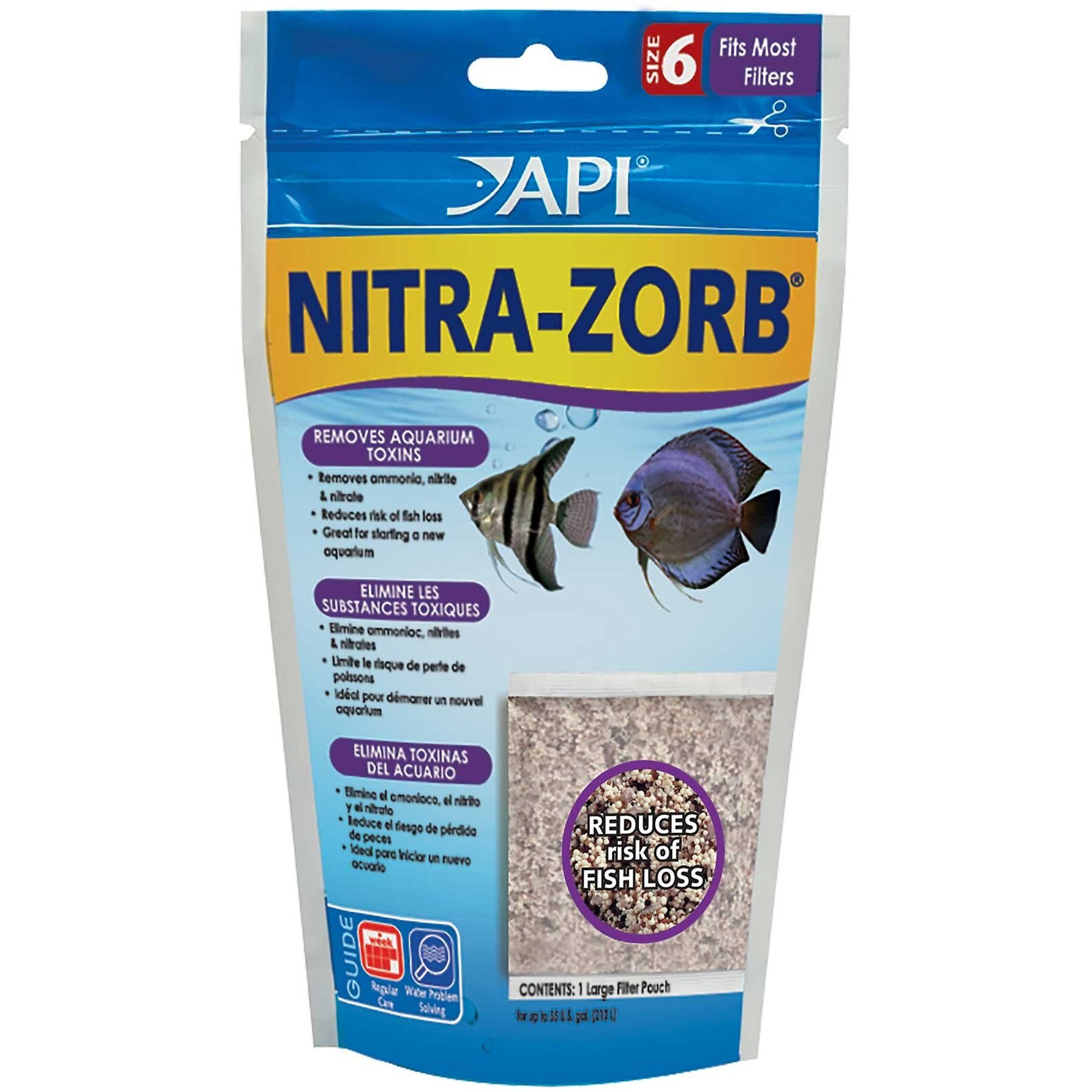 API Nitra-Zorb Aquarium Canister Filter Filtration Pouch, 2 count