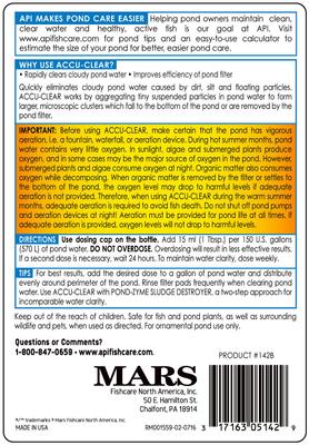Show full view: API Pond Accu-Clear Clarifier, 16-fl oz bottle slide 2 of 9