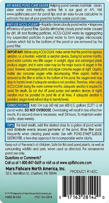 Show full view: API Pond Accu-Clear Clarifier, 1-gal bottle & API Pond Algaefix Algae Control Solution, 1-gal bottle slide 3 of 5