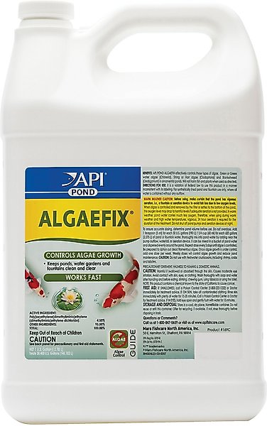 Show full view: API Pond Accu-Clear Clarifier, 1-gal bottle & API Pond Algaefix Algae Control Solution, 1-gal bottle slide 4 of 5