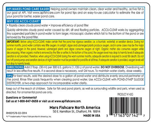 Show full view: API Pond Accu-Clear Clarifier, 32-fl oz bottle slide 2 of 9