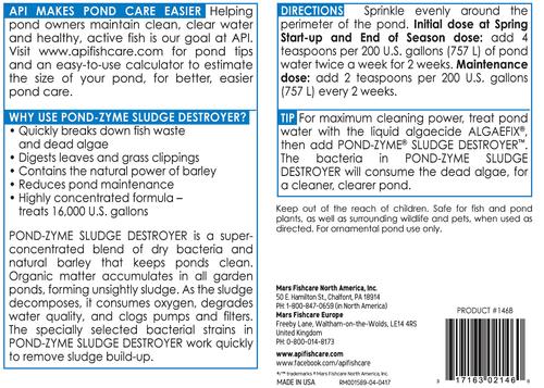Show full view: API Pond Algaefix Algae Control Solution, 1-gal bottle & API Pond-Zyme Sludge Destroyer Pond Sludge Remover, 16-oz bottle slide 5 of 6