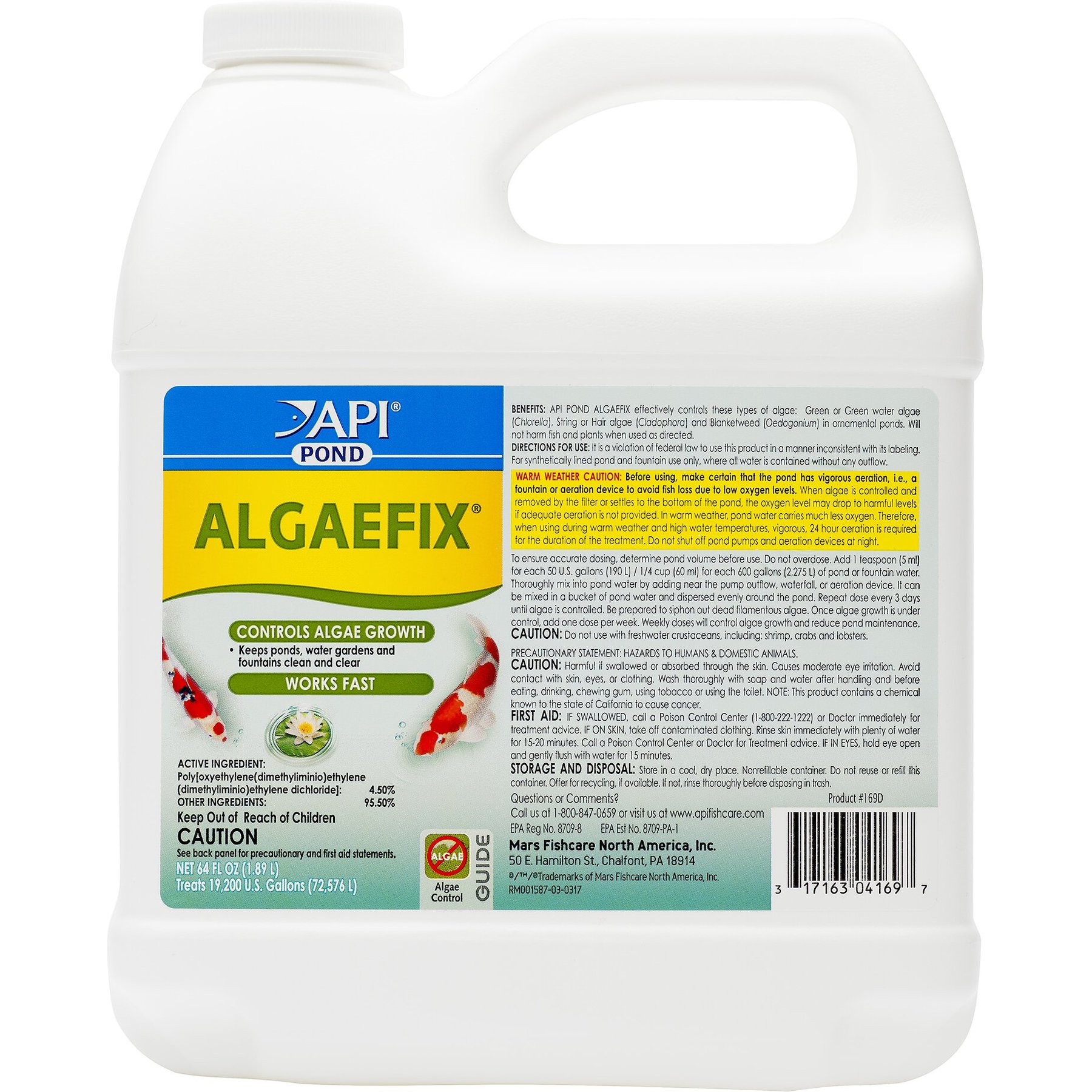 API Pond Algaefix Algae Control Solution, 64-fl oz bottle