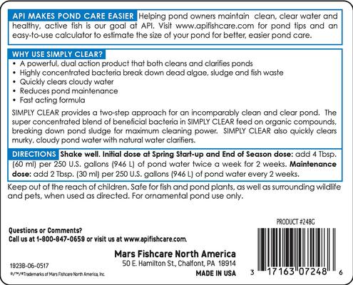 Show full view: API Pond Simply Clear Pond Water Clarifier, 32-fl oz bottle slide 2 of 7