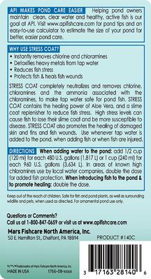 Show full view: API Pond Stress Coat Water Conditioner, 1-gal bottle slide 2 of 9