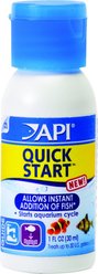 API Quick Start Freshwater & Saltwater Aquarium Water Treatment, 1-fl oz bottle