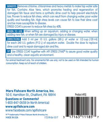 Show full view: API Stress Coat Aquarium Water Conditioner, 64-fl oz bottle slide 2 of 10