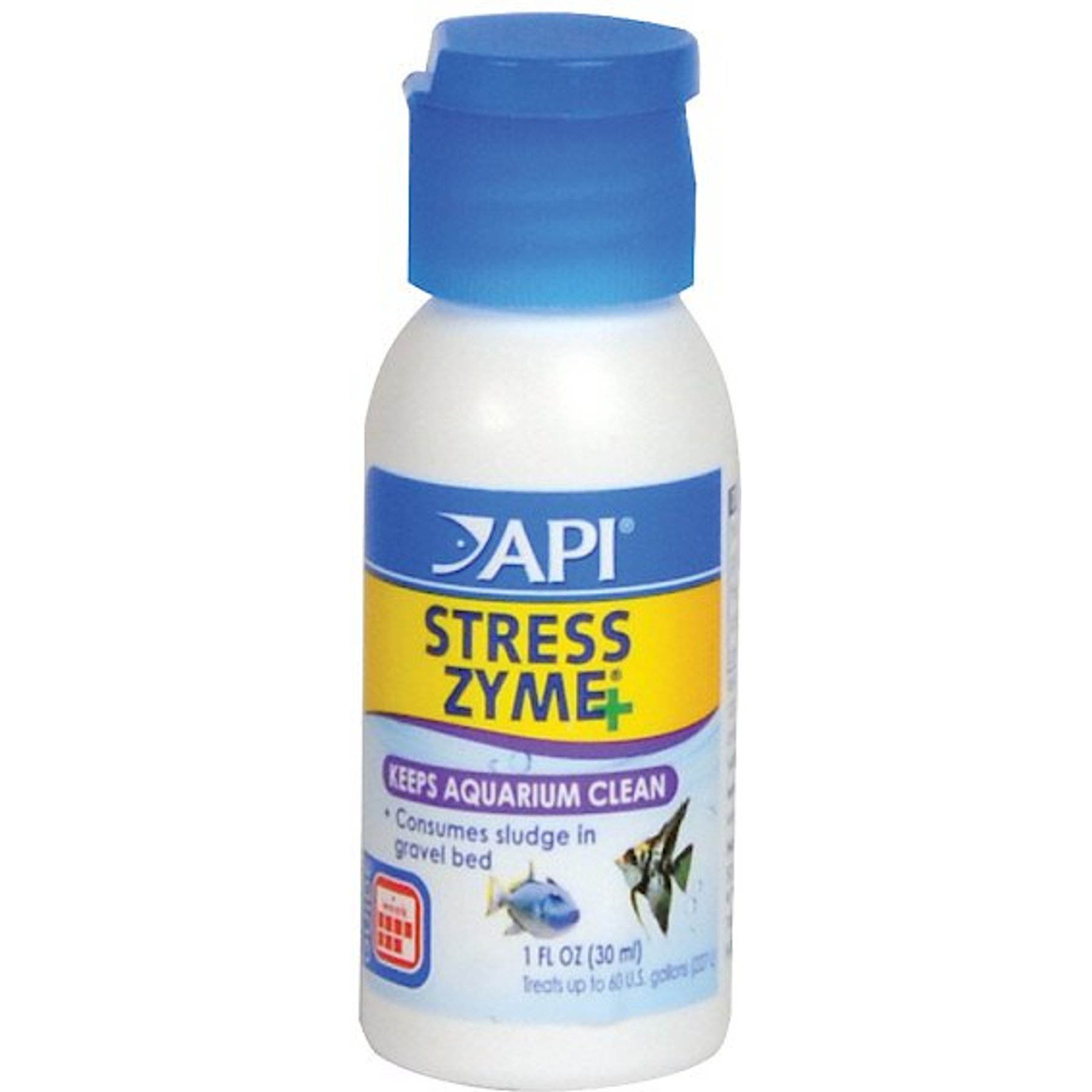 API Stress Zyme Freshwater & Saltwater Aquarium Water Cleaner, 1-fl oz bottle