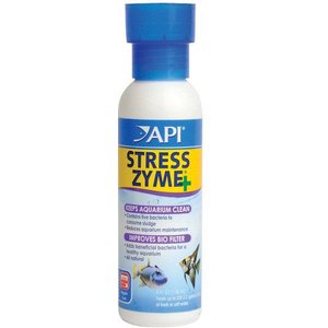 API Stress Zyme Freshwater & Saltwater Aquarium Water Cleaner, 4-fl oz bottle