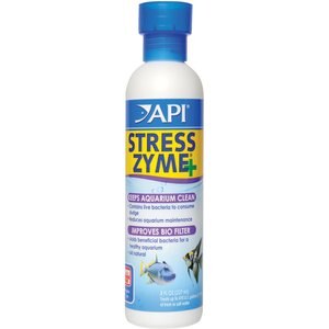 API Stress Zyme Freshwater & Saltwater Aquarium Water Cleaner, 8-fl oz bottle
