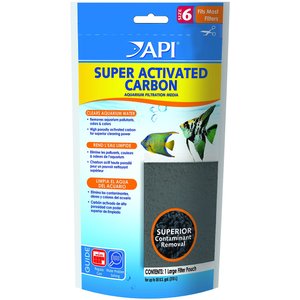 API Super Activated Carbon Aquarium Canister Filter Filtration Pouch, Size 6