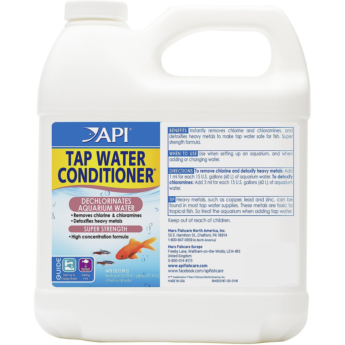 API Tap Water Conditioner Aquarium Water Conditioner, 64-fl oz bottle