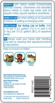 Show full view: API Turtle Water Conditioner, 8-oz bottle slide 2 of 8