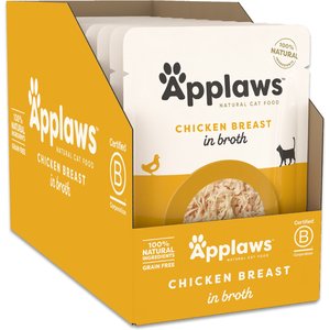 Applaws Chicken Bits in Broth Wet Cat Food, 2.47-oz, case of 12