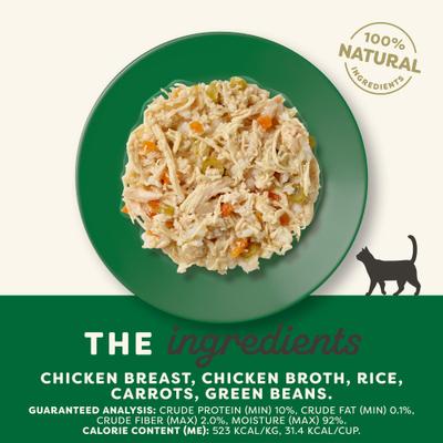 Show full view: Applaws Chicken Breast, Carrots & Green Beans Recipe in Broth Wet Cat Food, 2.12-oz cup, case of 10 slide 4 of 11