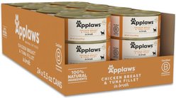 Applaws Chicken Breast & Tuna Fillet in Broth Wet Cat Food, 5.5-oz can, case of 24
