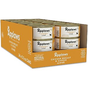 Applaws Chicken Breast with Cheese Canned Cat Food, 5.5-oz, case of 24