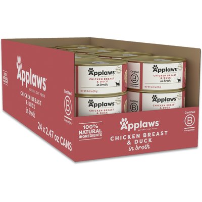Applaws Applaws Chicken Breast with Duck in Broth Wet Cat Food, 2.47-oz can, case of 24