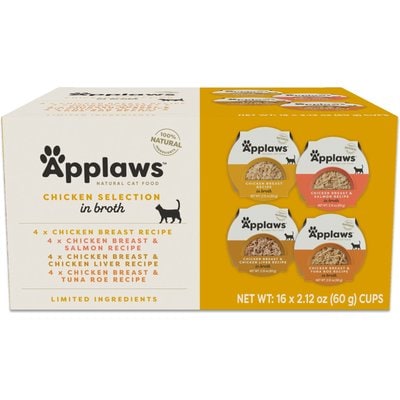 Applaws Applaws Chicken Broth Selection Grain-Free Wet Cat Food, 2.12-oz can, case of 16