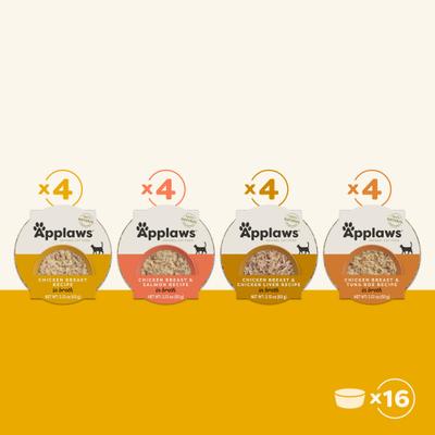 Show full view: Applaws Chicken Broth Selection Grain-Free Wet Cat Food, 2.12-oz can, case of 16 slide 5 of 9
