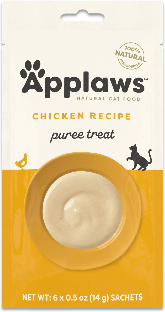 Applaws Chicken Puree Lickable Cat Treats, 0.5-oz tube