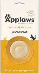 Applaws Chicken Puree Lickable Cat Treats, 0.5-oz tube, 6 count