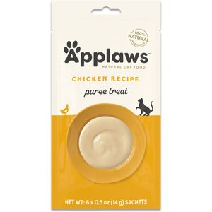 Applaws Chicken Puree Lickable Cat Treats, 0.5-oz tube, 6 count