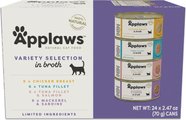 Applaws Chicken Variety Pack Broth Selection Grain-Free Wet Cat Food, 2.47-oz can, case of 24
