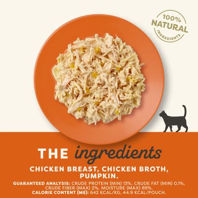 Show full view: Applaws Chicken with Pumpkin Bits in Broth Wet Cat Food, 2.47-oz pouch, case of 12 slide 3 of 11