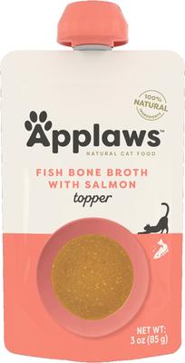 Show full view: Applaws Fish Bone Broth with Salmon Cat Food Topper, 3-oz pouch, case of 12 slide 3 of 10