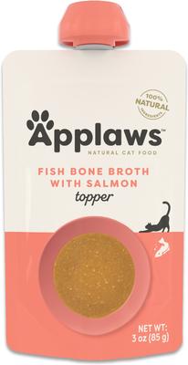 Show full view: Applaws Fish Bone Broth with Salmon Cat Food Topper, 3-oz pouch, case of 12 slide 9 of 10