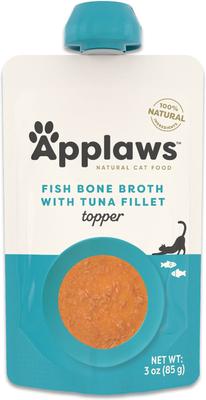 Show full view: Applaws Fish Bone Broth with Tuna Fillet in Broth Wet Cat Food, 3-oz pouch, case of 12 slide 8 of 9