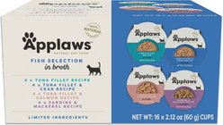 Applaws Fish Broth Selection Grain-Free Wet Cat Food, 2.12-oz can, case of 16