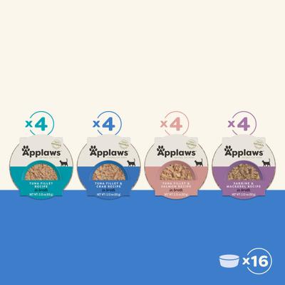 Show full view: Applaws Fish Broth Selection Grain-Free Wet Cat Food, 2.12-oz can, case of 16 slide 5 of 9