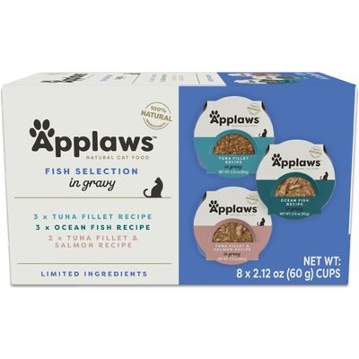 Applaws Applaws Fish Gravy Selection Multipack Limited Ingredient Cat Food Pots, 2.12-oz pot, case of 8