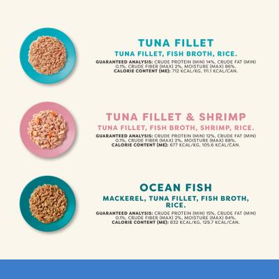 Show full view: Applaws Fish Selection in Broth Variety Pack Wet Cat Food, 5.5-oz can, case of 12 slide 3 of 10