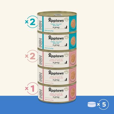 Show full view: Applaws Fish Selection in Gravy Adult Tuna Wet Cat Food, 2.47-oz can, 5 count slide 8 of 8