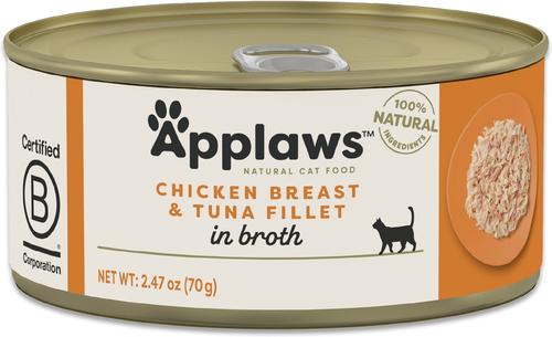 Show full view: Applaws Limited Ingredient Chicken & Tuna in Broth Canned Wet Cat Food, 2.47-oz can, case of 24 slide 8 of 9