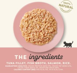 Applaws Limited Ingredient Tuna Fillet with Salmon Recipe in Broth for Kittens Wet Cat Food, 2.47-oz can, case of 24 slide 2 of 7