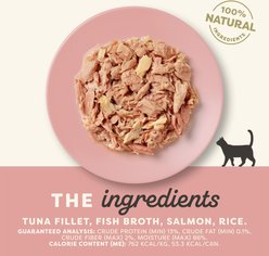 Applaws Limited Ingredient Tuna & Salmon in Broth Canned Wet Cat Food, 2.47-oz can, case of 24 slide 2 of 7