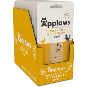 Applaws Loin Chicken Filet with Rosemary Grain-Free Cat Treats, 1.06-oz loin, case of 12
