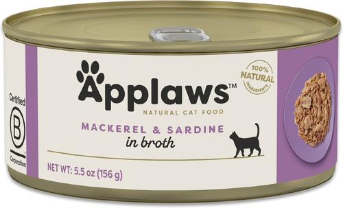 Show full view: Applaws Mackerel & Sardine in Broth Wet Cat Food, 5.5-oz can, case of 24 slide 8 of 9